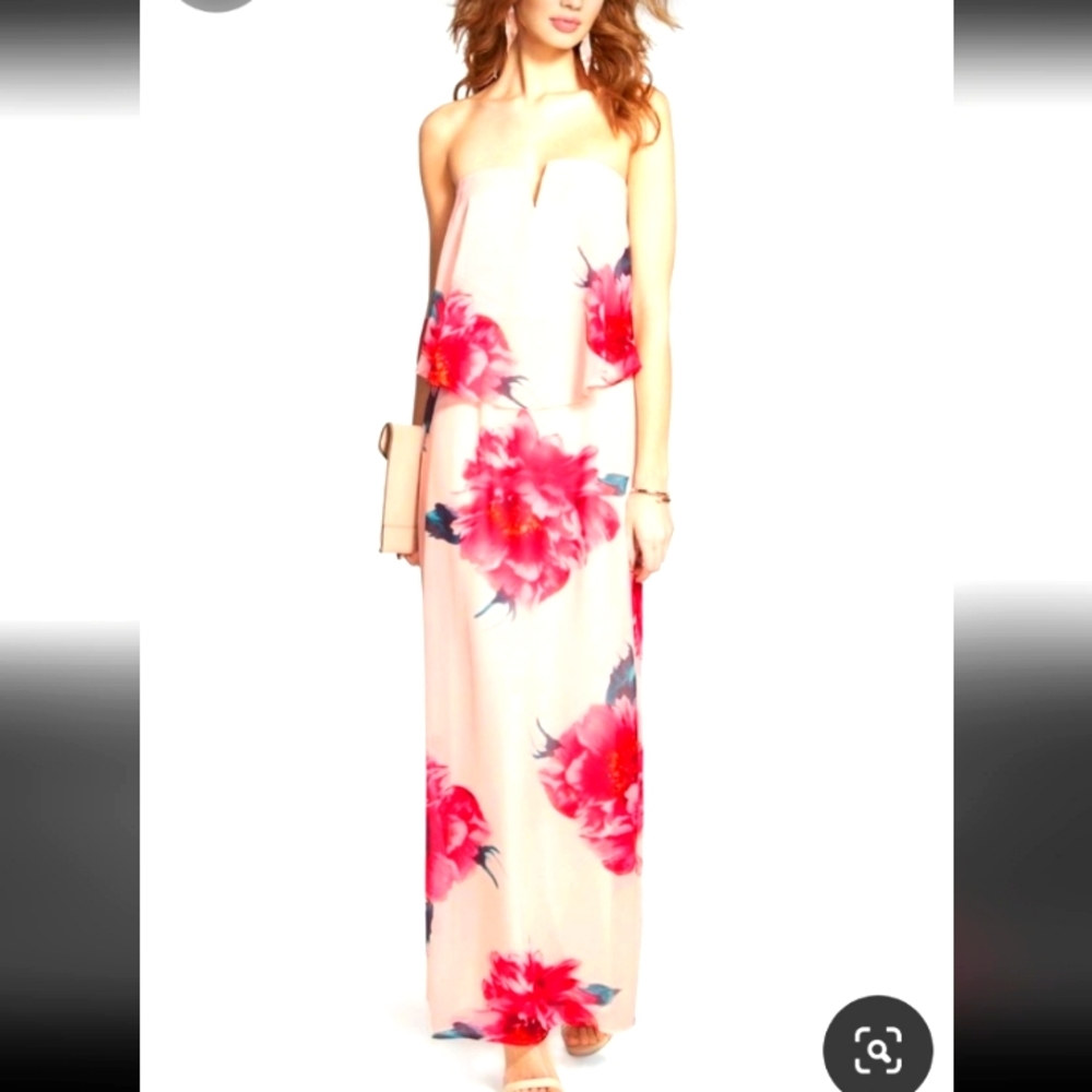 Way In Strapless Pop Over Maxi Dress.